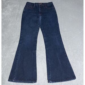 Vintage Zana Di Jeans Womens 7‎ Dark Wash Red Stitch Bootcut Flare Y2K